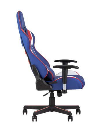 Кресло игровое TopChairs Cherokee синее (Геймерское кресло Cherokee синий, белый, красный) Кресло игровое TopChairs Cherokee синее (Геймерское кресло Cherokee синий, белый, красный)