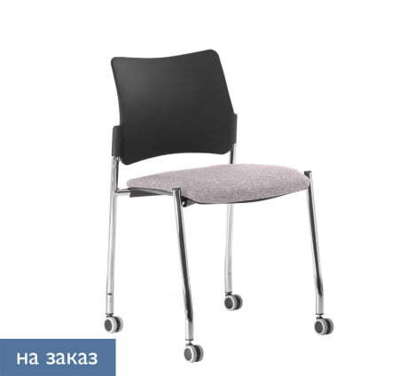 PINKO Кресло на колёсах без подлокотников (Черный/Серый)