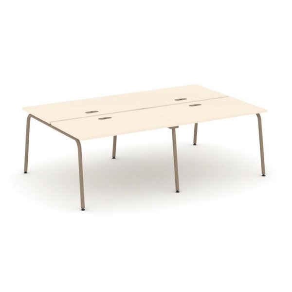 Рабочая станция 4 места ES.D.RS-4.2-LK (2360х1500х750) (Сатин/Металл Латте)