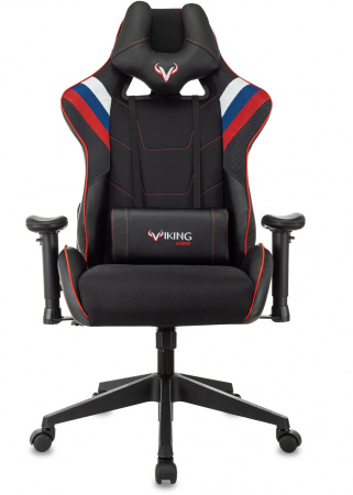 Кресло игровое Zombie VIKING 4 AERO белый/синий/красный ткань/эко.кожа с подголов. крестов. пластик (Черный | Белый | Синий | Красный)