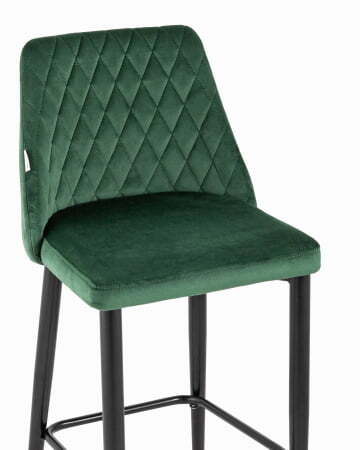 Стул полубарный Диего велюр зеленый (Стул полубарный Диего зеленый)