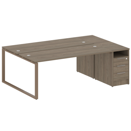 Рабочая станция Metal System Style БО.РС-СТП-2.5 2212x1475x750 (Вяз/Мокко металл)