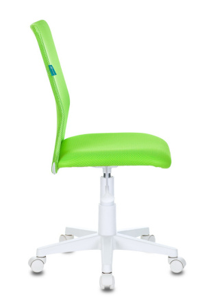 Кресло детское KD-9 салатовый TW-03А TW-18 сетка/ткань крестов. пластик пластик белый (Салатовый)