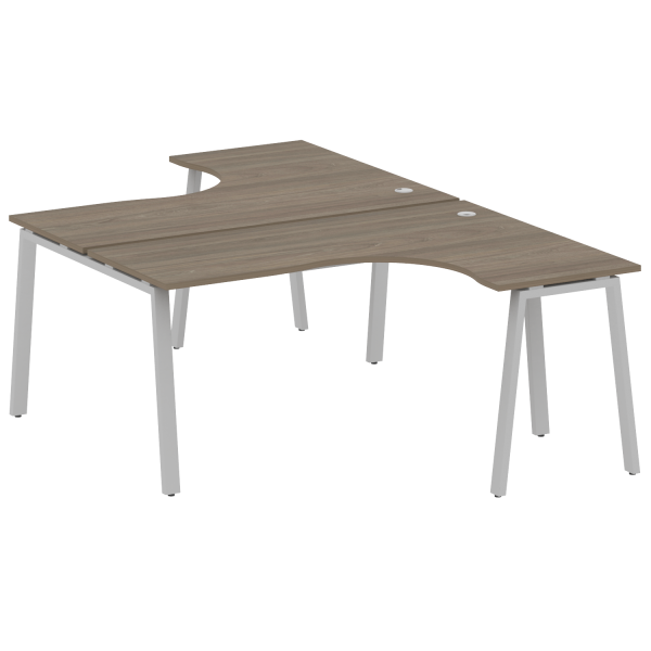 Рабочая станция криволинейная Metal System Style БА.РАС-СА-2.4 1600x2435x750 (Вяз/Серый металл) Рабочая станция криволинейная Metal System Style БА.РАС-СА-2.4 1600x2435x750 (Вяз/Серый металл)