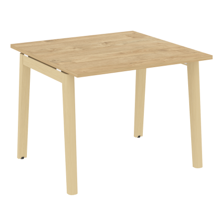 Стол переговорный на деревянных опорах Onix Wood OW.PRG-1.1 980x980x750 (Тиквуд Светлый/Дуб Светлый)