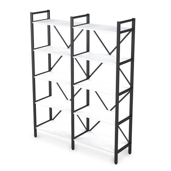 10СД.001 Стеллаж двойной (1560x400x2000) (Белый премиум)