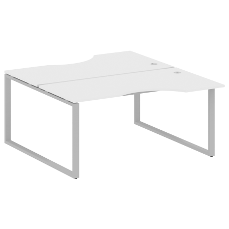 Рабочая станция криволинейная Metal System Style БО.РАС-СА-2.1 1600x1835x750 (Белый/Серый металл)