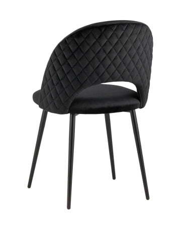 Стул Меган велюр с ромбами черный (Стул Меган черный) Стул Меган велюр с ромбами черный (Стул Меган черный)