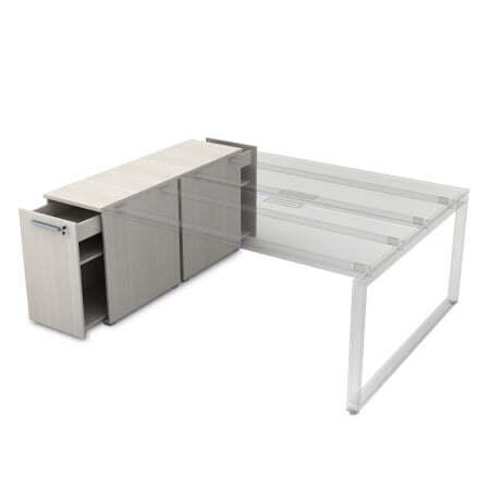9ТП.002.2 Тумба с выкатной секцией (1435x450x750) (Ivory)
