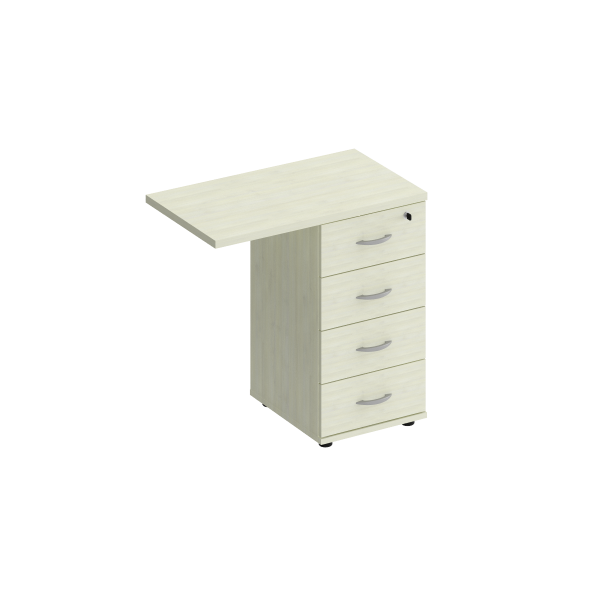 Тумба приставная 4-х ящичная с замком Комфорт КФ К.310 790x450x750 (Дуб шамони светлый) Тумба приставная 4-х ящичная с замком Комфорт КФ К.310 790x450x750 (Дуб шамони светлый)