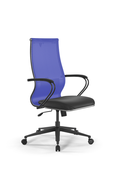 Кресло для руководителя Метта Sit 10 B2-163K - T+Extra /Km00/Wm12/K3bL(M09.B11.G19.W02) (Васильковый | Черный)