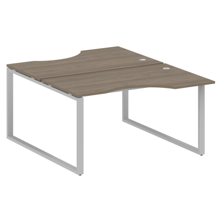 Рабочая станция криволинейная Metal System Style БО.РАС-СА-2.2 1400x1835x750 (Вяз/Серый металл)