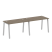 Рабочая станция на 2 рабочих места на А-образном м/к Metal System Style БА.СМ-2.2 2400x720x750 (Дуб наварра/Серый металл)