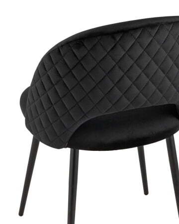 Стул Меган велюр с ромбами черный (Стул Меган черный) Стул Меган велюр с ромбами черный (Стул Меган черный)