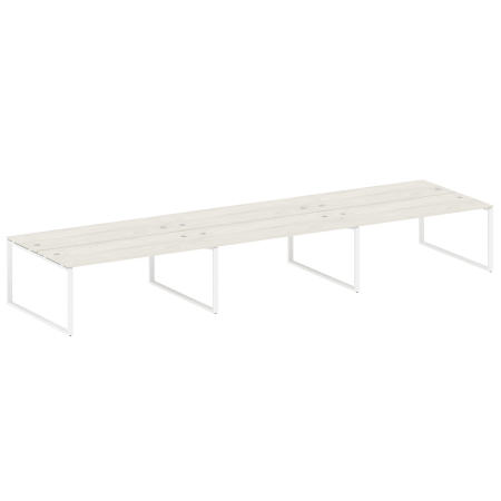 Рабочая станция Metal System Style БО.СМ-6.5 5400x1475x750 (Дуб Наварра/Белый металл)