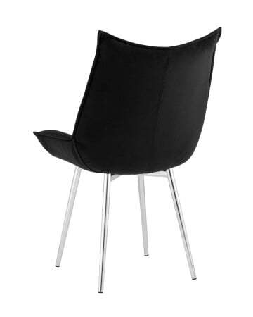 Стул Осло велюр черный ножки хромированные (Стул Осло черный)