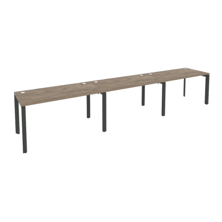 Рабочая станция на П-образном м/к Onix O.MP-RS-3.3.7 4140x720x750 (Тиквуд Темный/Черный металл)