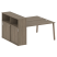 Рабочая станция с шкафом-купе на А-образном м/к Metal System Style БА.РС-СШК-2.3 Т 1810x1475x1098 (Дуб наварра/Серый металл)