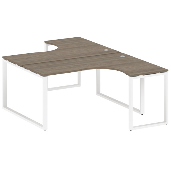 Рабочая станция криволинейная Metal System Style БО.РАС-СА-2.4 1600x2435x750 (Вяз/Белый металл) Рабочая станция криволинейная Metal System Style БО.РАС-СА-2.4 1600x2435x750 (Вяз/Белый металл)