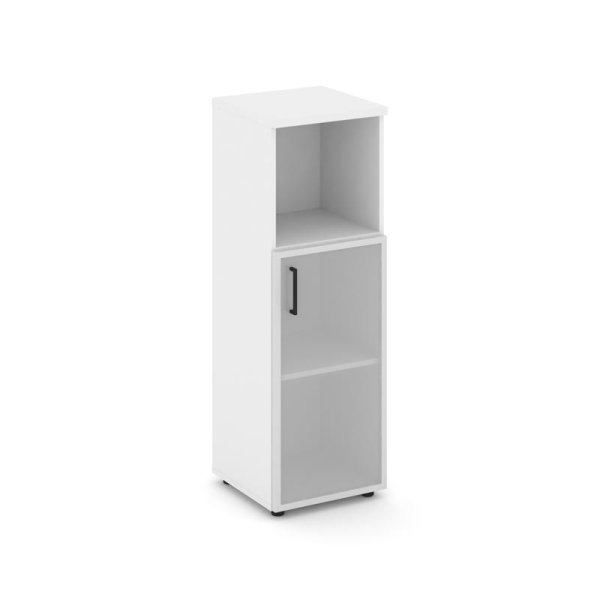 Шкаф средний узкий SN.STU.E-203(R) (400х400х1203) (Белый/Сатин) Шкаф средний узкий SN.STU.E-203(R) (400х400х1203) (Белый/Сатин)