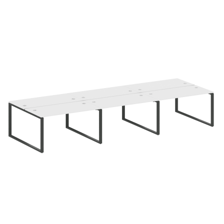 Рабочая станция Metal System Style БО.СМ-6.3 4200x1475x750 (Белый/Антрацит металл)