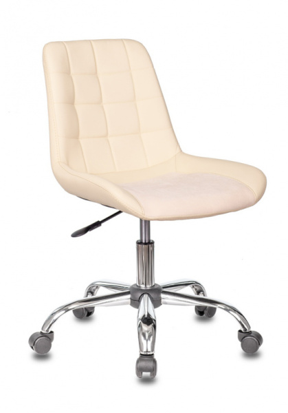 Кресло CH-350SL светло-бежевый текстиль/эко.кожа крестов. металл хром (Светло-бежевый) Кресло CH-350SL светло-бежевый текстиль/эко.кожа крестов. металл хром (Светло-бежевый)