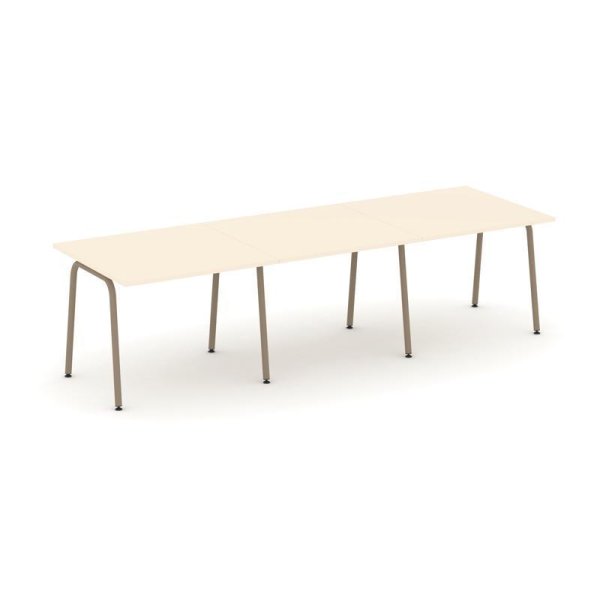 Стол переговорный ES.PRG-3.1-K (2940х980х750) (Сатин/Металл Латте) Стол переговорный ES.PRG-3.1-K (2940х980х750) (Сатин/Металл Латте)