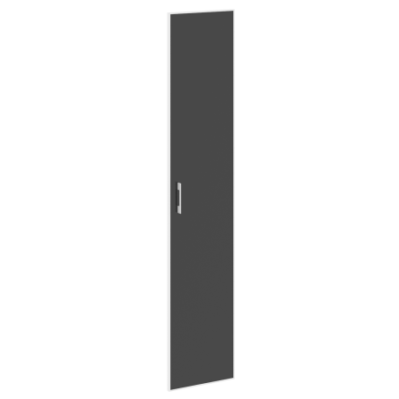 Дверь стеклянная черная правое в раме высокое Lacobel LT.S-1 R (R) Black (Черный)