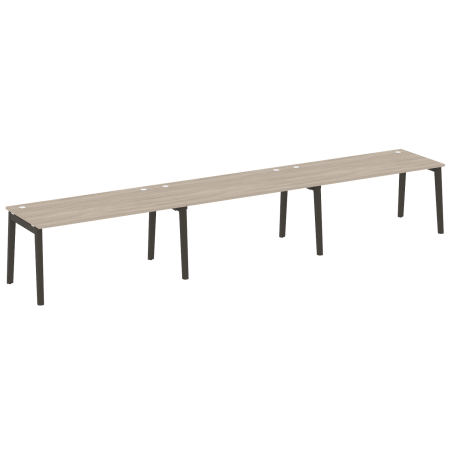 Рабочая станция на деревянных опорах Onix Wood OW.RS-3.4.8 4740x800x750 (Дуб Аттик/Дуб Темный)
