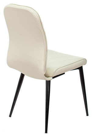 Стул для кухни KF-3 эко.кожа слоновая кость Orion-10 металл черный на ножках (KF-3/OR-10) (Слоновая кость)