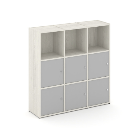 Стеллаж Locker Plus LK.K-003 1188x350x1203 (Дуб Наварра | Серый)
