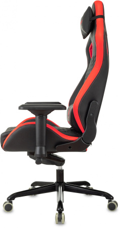Кресло игровое Knight Titan черный/красный ромбик эко.кожа с подголов. крестов. металл (Черный | Красный)