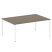 Переговорный стол 1 столешница Metal System Style БП.ПРГ-1.5 1800x1235x750 (Дуб Наварра/Серый металл)