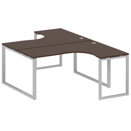 Рабочая станция криволинейная Metal System Style БО.РАС-СА-2.4 1600x2435x750 (Венге Цаво/Серый металл)