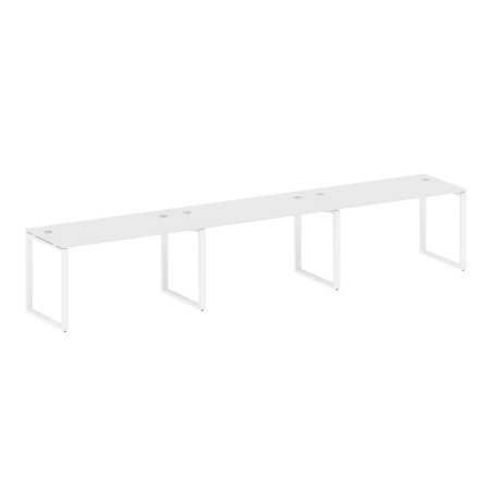 Рабочая станция Metal System Style БО.СМ-3.3 4200x720x750 (Белый/Белый металл)