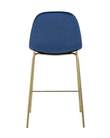 Стул полубарный Валенсия велюр синий золотые ножки (Стул полубарный Валенсия синий)