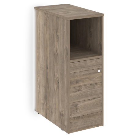Тумба с подсветкой 5 ящиков TIP-ON завершающая, левая Onix O.R-TV-5TIP.SL 436x767x1185 (Тиквуд Темный)