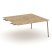 Двойной стол приставка к опорным тумбам ES.D.SPR-4-LK (1580х1500х750) (Тиквуд Светлый/Металл Латте)