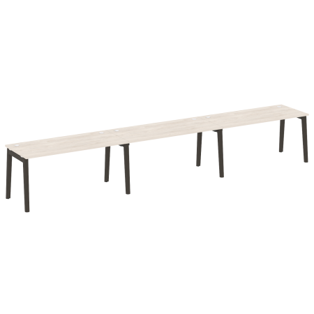 Рабочая станция на деревянных опорах Onix Wood OW.RS-3.4.7 4740x720x750 (Денвер Светлый/Дуб Темный)