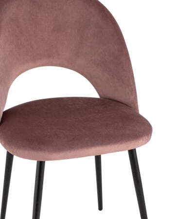 Стул Меган велюр с ромбами пыльно-розовый (Стул Меган пыльно розовый)