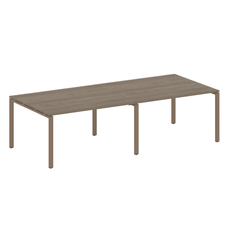 Переговорный стол 2 столешницы Metal System Style БП.ПРГ-2.3 2800x1235x750 (Вяз/Мокко металл)