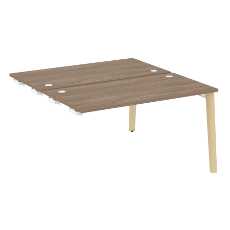 Стол-приставка двойной на деревянных опорах Onix Wood OW.D.SPR-3.7 1380x1475x750 (Дуб Аризона/Дуб Светлый)