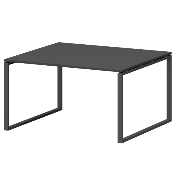 Стол переговорный на металлокаркасе Смарт СМСП-О-14.123.Пр25 1400x1236x750 (Графит/Антрацит)