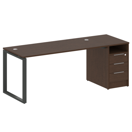 Рабочая станция Metal System Style БО.РС-СТП1.4 1812x720x750 (Венге Цаво/Антрацит металл)