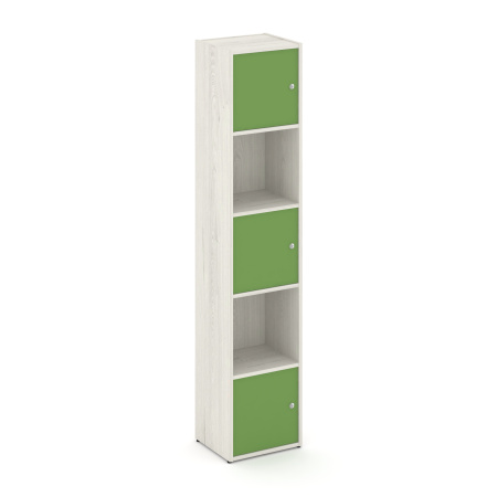 Стеллаж Locker Plus LK.K-007 408x350x1983 (Дуб Наварра | Зеленый)
