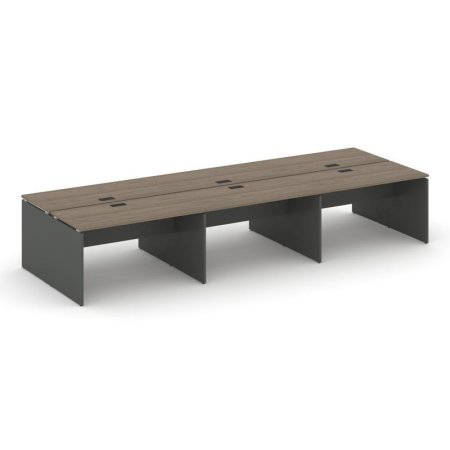 Рабочая станция 2-х сторонняя SN-D.DRS-082 (3540х1632х750) (Вяз Благородный/Антрацит)