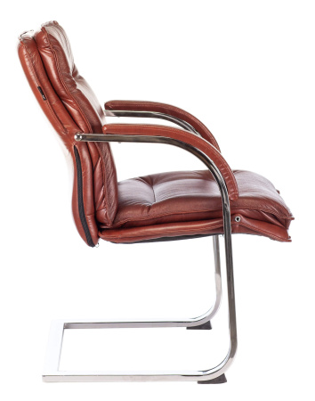 Кресло T-9927SL-LOW-V светло-коричневый Leather EiCHel кожа низк.спин. полозья металл хром (Светло-коричневый) Кресло T-9927SL-LOW-V светло-коричневый Leather EiCHel кожа низк.спин. полозья металл хром (Светло-коричневый)