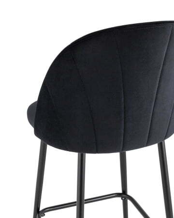 Стул полубарный Логан велюр черный (Стул полубарный Логан черный) Стул полубарный Логан велюр черный (Стул полубарный Логан черный)