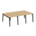 Рабочая станция на деревянных опорах Onix Wood OW.D.RS-6.0.7 2340x1475x750 (Тиквуд Светлый/Дуб Темный) Рабочая станция на деревянных опорах Onix Wood OW.D.RS-6.0.7 2340x1475x750 (Тиквуд Светлый/Дуб Темный)