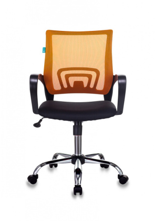 Кресло CH-695NSL оранжевый TW-38-3 сиденье черный TW-11 крестов. металл хром (Оранжевый) Кресло CH-695NSL оранжевый TW-38-3 сиденье черный TW-11 крестов. металл хром (Оранжевый)